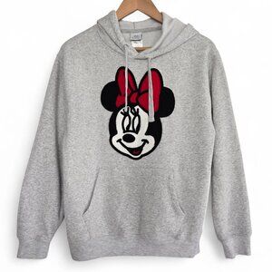 Disney Minnie Mouse Crochet Patch Hoodie Women's Chunky Cartoon Theme Park M
